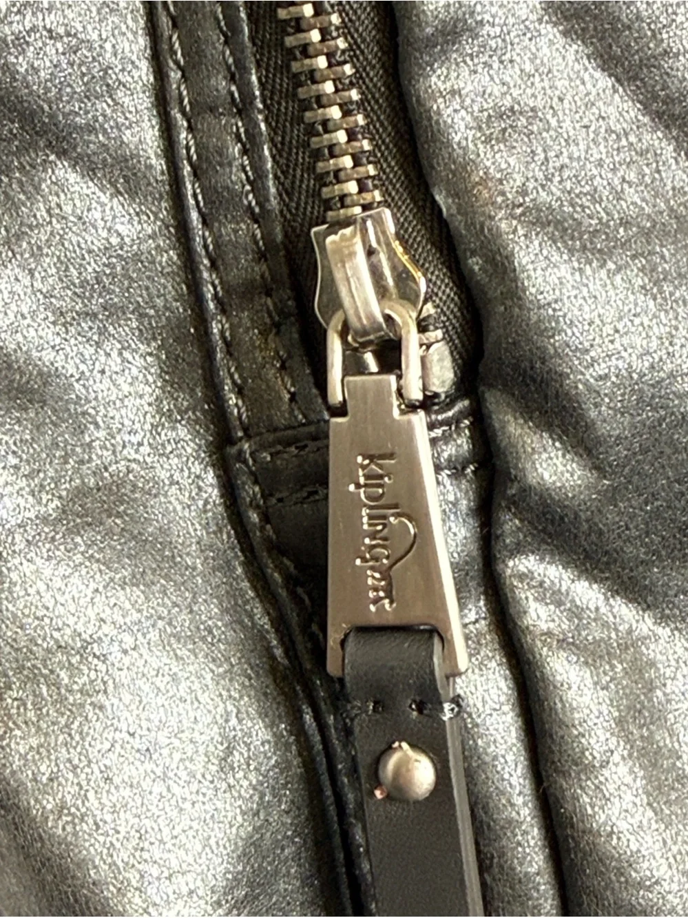 Kipling Camryn Gray Nylon Metallic Laptop Tote